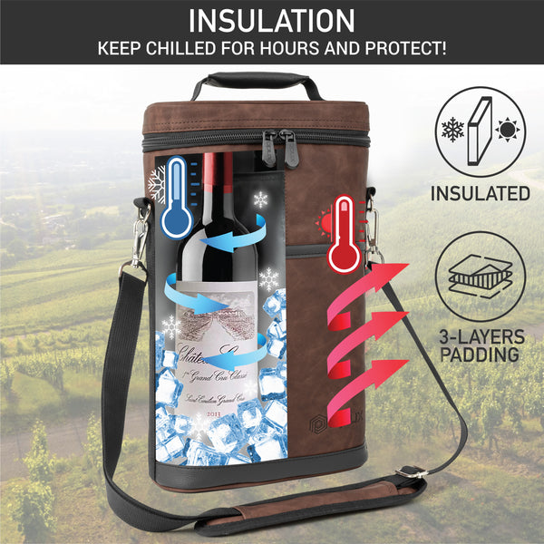 Two Bottle Wine Carrier Bag – OPUX