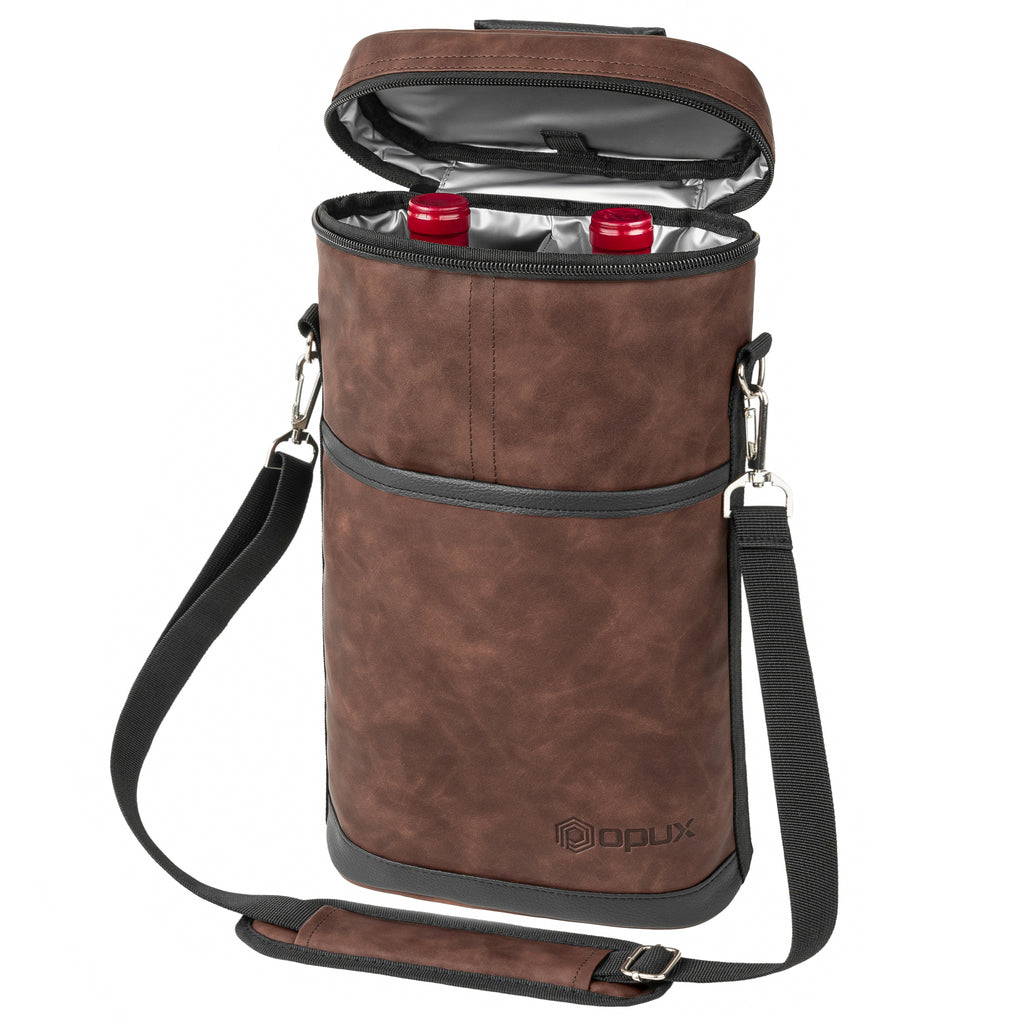 opux 2 Bottle Wine Carrier Tote, Insulated Leakproof Wine Cooler Bag, Wine Travel Bag Tote for opux 2 Bottle Wine Carrier Tote, Insulated Leakproof Wine Cooler Bag, Wine Travel Bag Tote for