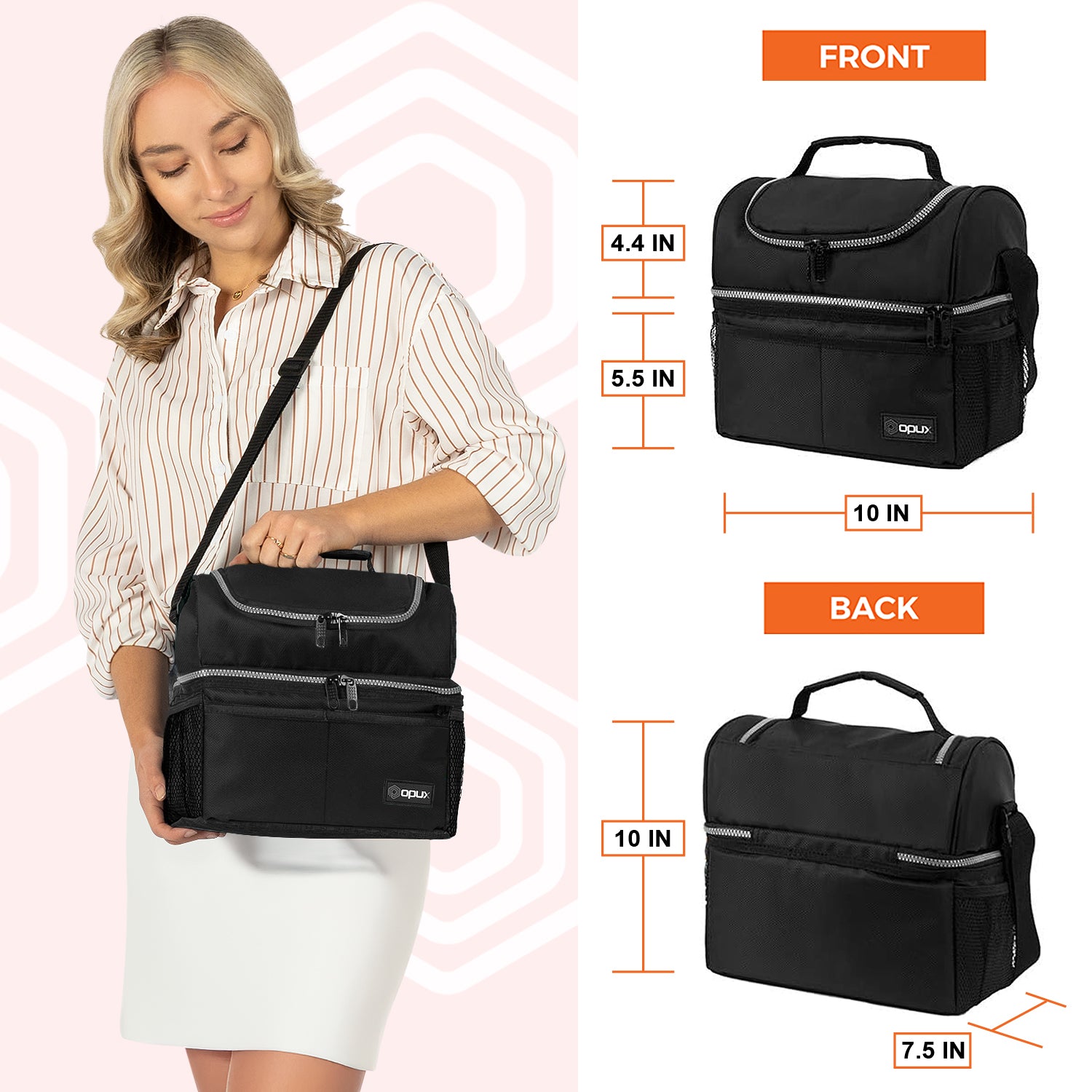Flip-Top Double Deck Insulated Lunch Box - 16 Cans – OPUX
