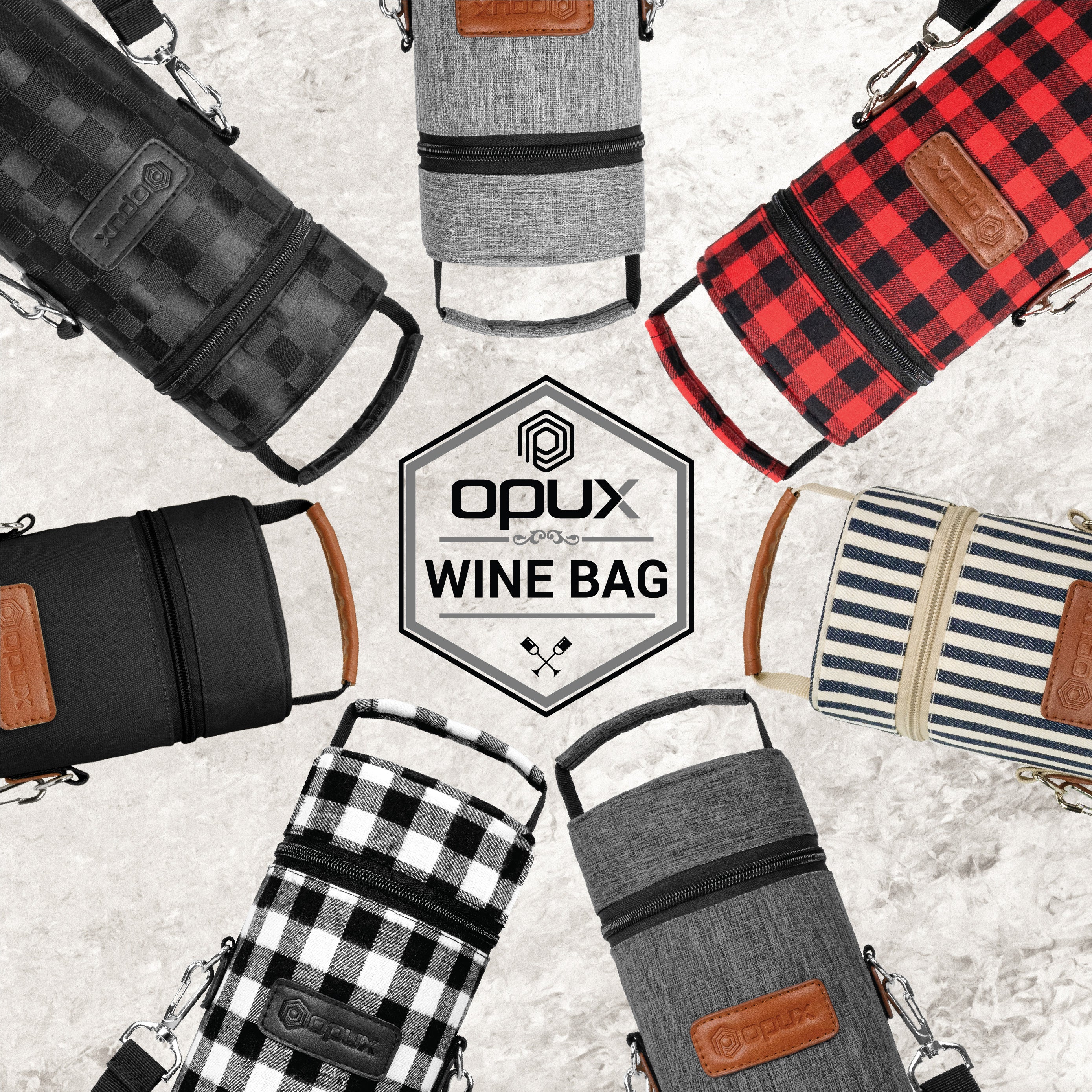 OPUX Insulated Single Wine Bottle Carrier Bag - Thumbnail 5