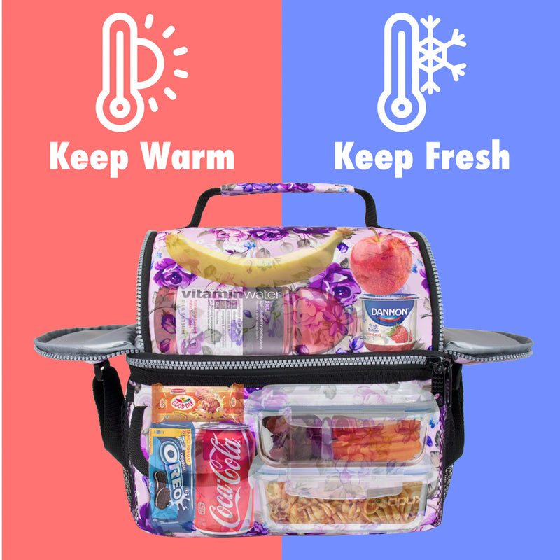 Two-Sided Double Deck Insulated Lunch Box - 16 Cans