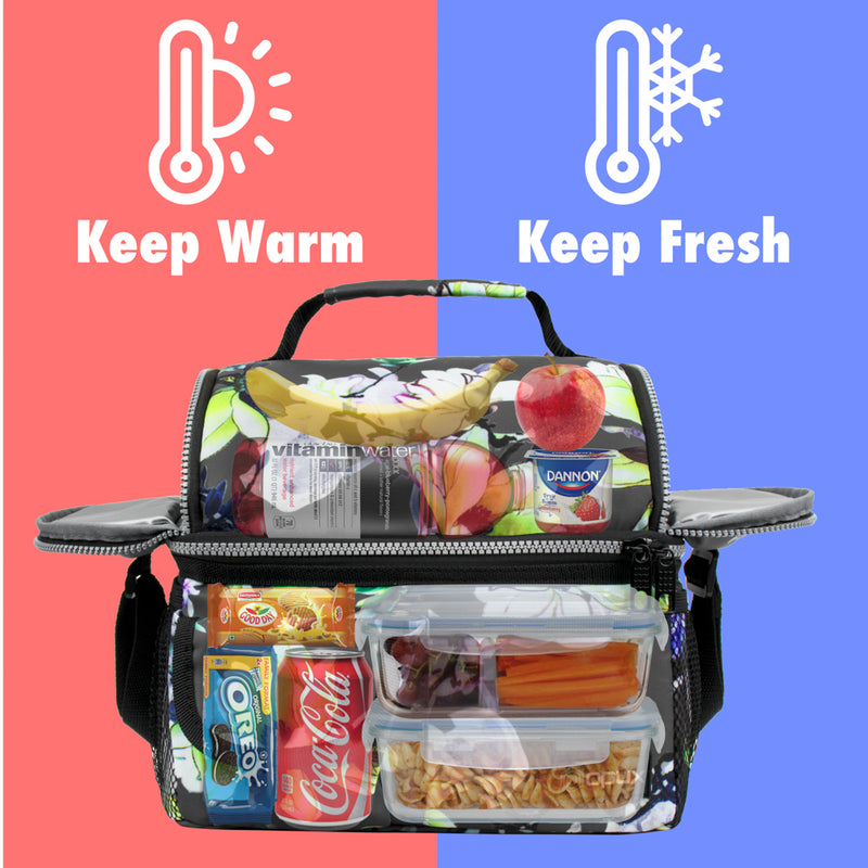 Two-Sided Double Deck Insulated Lunch Box - 16 Cans
