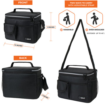 Amerteer Lunch Box Insulated Lunch Bag with Front Pocket For Men