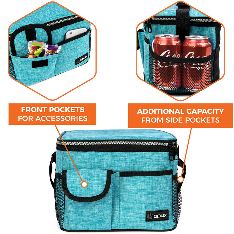 Classic Leakproof Insulated Lunch Box with Front Pocket - 14 Cans