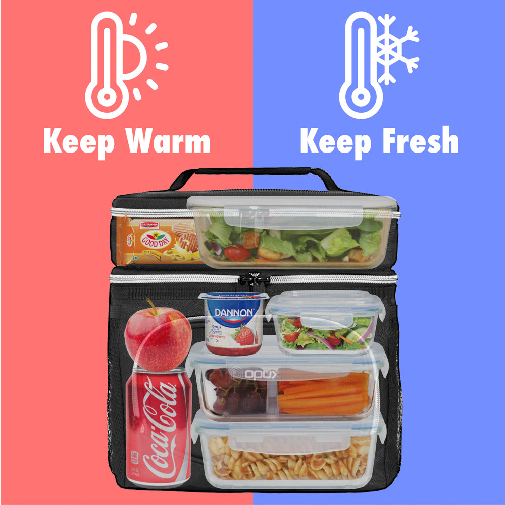 Dual Compartment Insulated Leakproof Lunch Box - Thumbnail 2