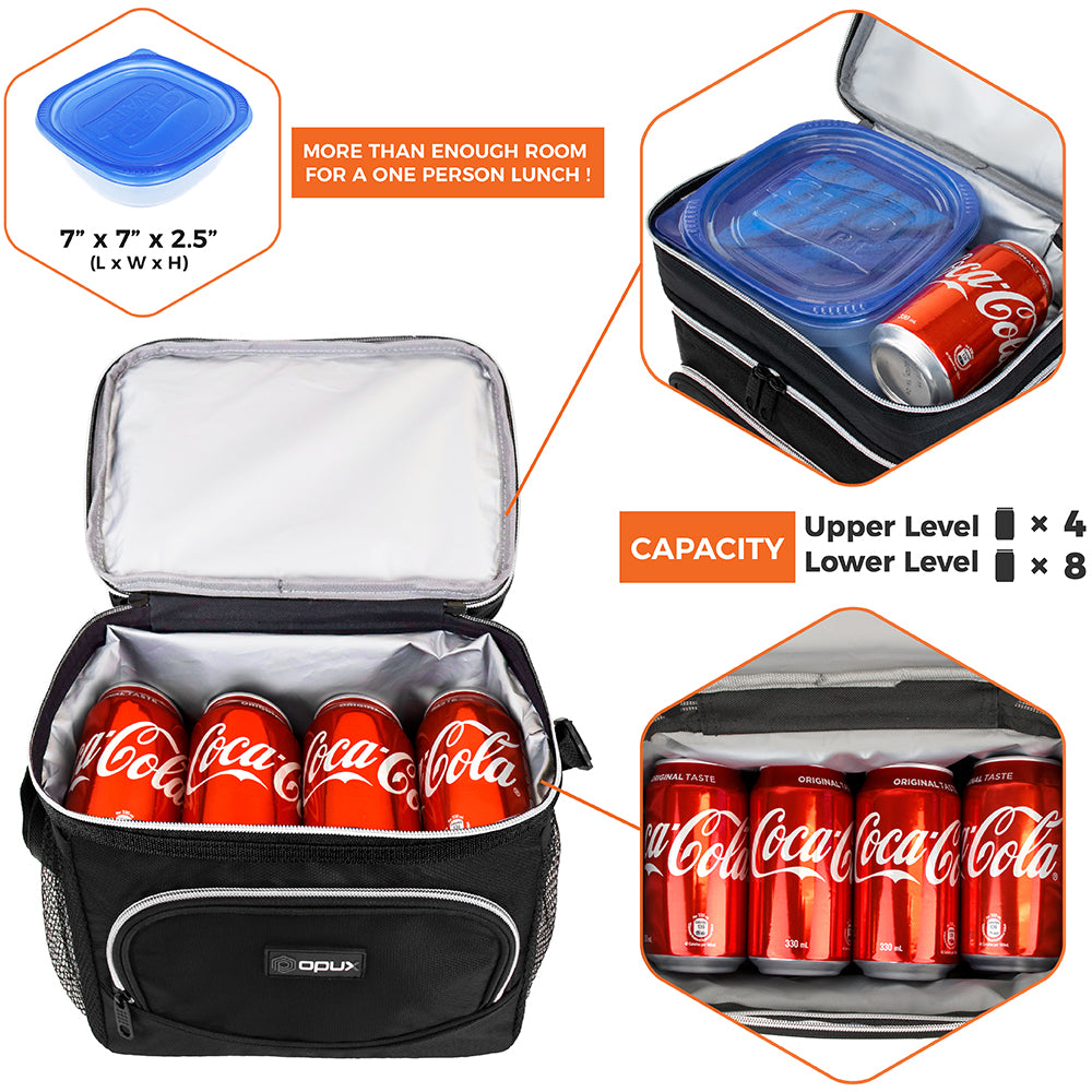 Dual Compartment Insulated Leakproof Lunch Box - Thumbnail 5